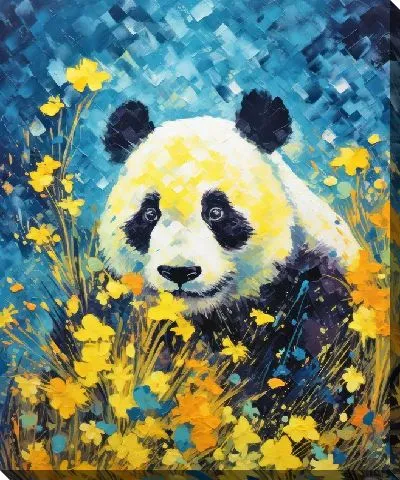 Картина маслом Панда №56