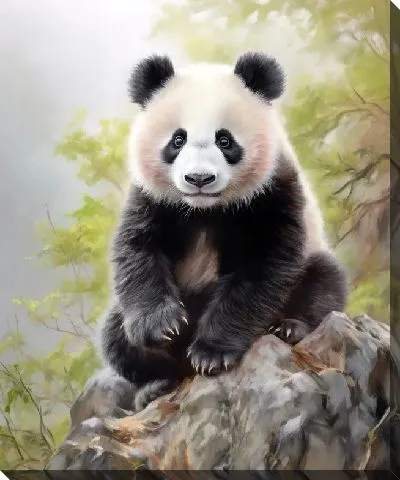 Картина маслом Панда №61