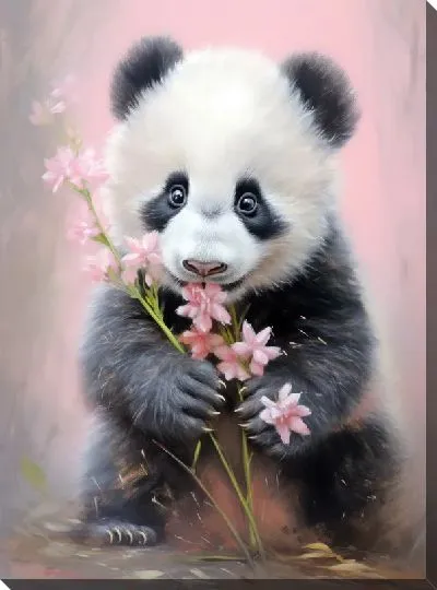 Картина маслом Панда №65