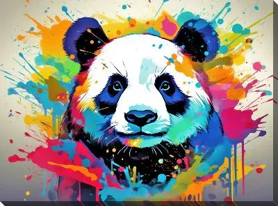 Картина маслом Панда №69