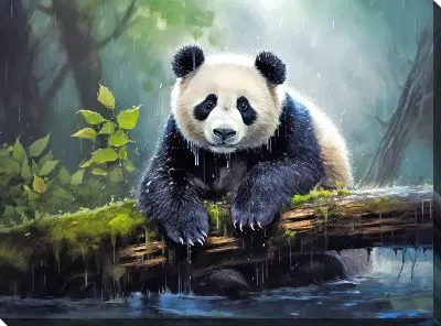 Картина маслом Панда №72