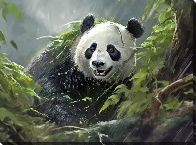 Картина маслом Панда №73