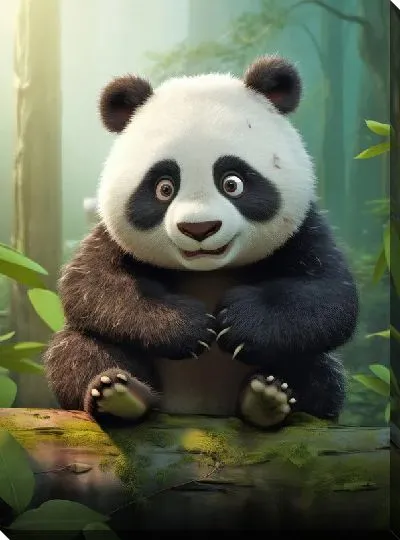 Картина маслом Панда №85