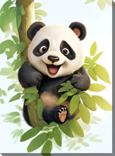 Картина маслом Панда №87