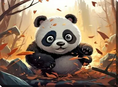 Картина маслом Панда №88