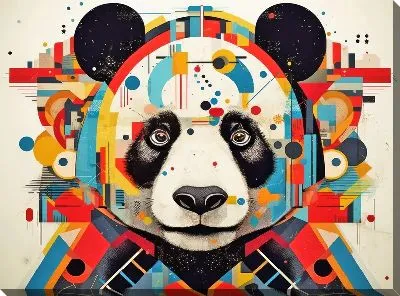 Картина маслом Панда №90