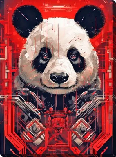 Картина маслом Панда №92
