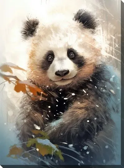 Картина маслом Панда №93