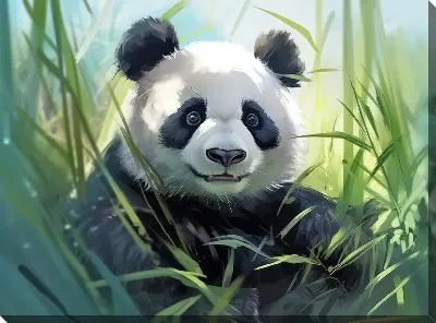 Картина маслом Панда №94