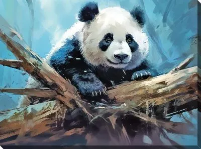 Картина маслом Панда №95