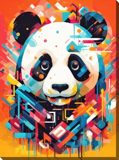 Картина маслом Панда №96