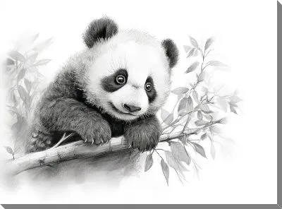 Картина маслом Панда №97