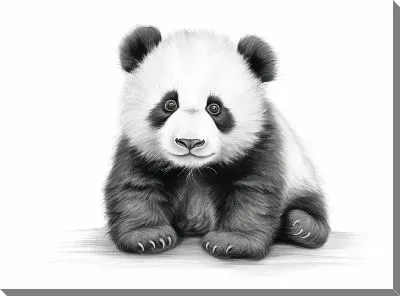 Картина маслом Панда №103