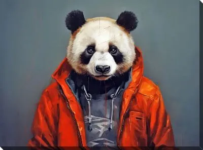 Картина маслом Панда №105