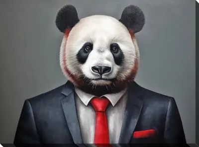 Картина маслом Панда №106