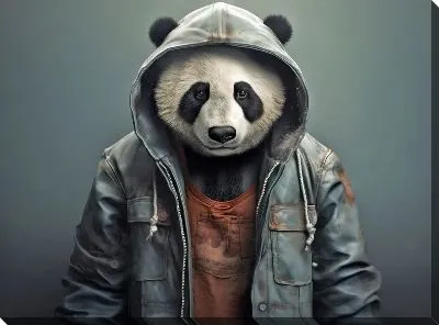 Картина маслом Панда №107