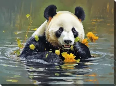 Картина маслом Панда №116