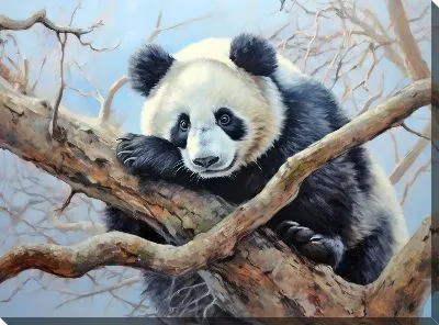Картина маслом Панда №119