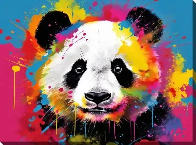 Картина маслом Панда №123