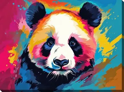 Картина маслом Панда №126