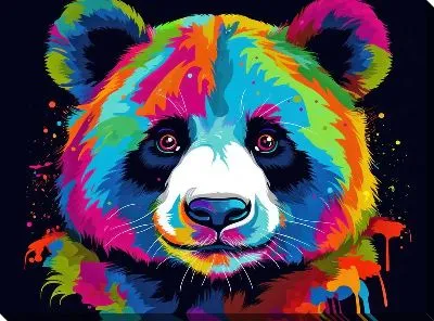 Картина маслом Панда №129