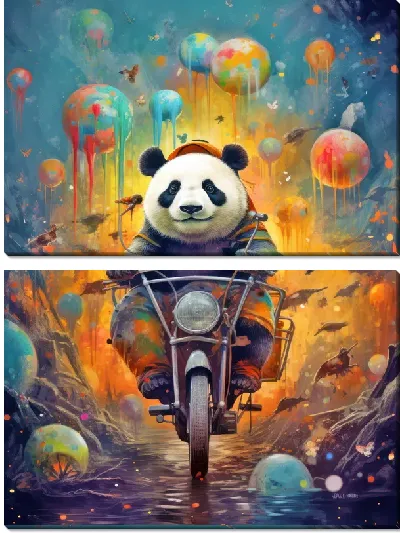 Модульная картина Панда №137