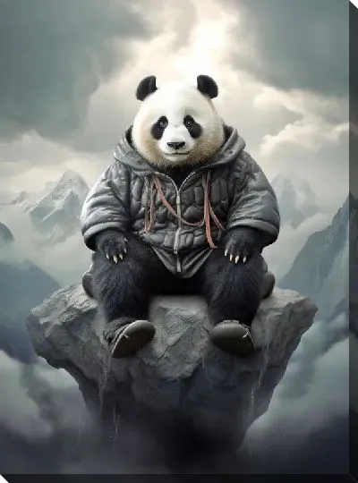 Картина маслом Панда №148