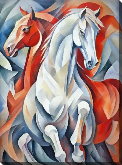 Картина маслом Лошади №28