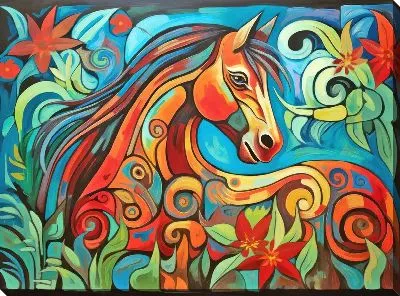 Картина маслом Лошадь №36