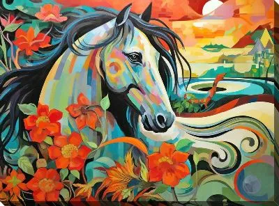 Картина маслом Лошадь №38