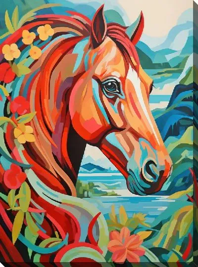 Картина маслом Лошадь №39