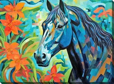 Картина маслом Лошадь №411