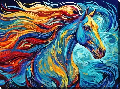 Картина маслом Лошадь №53