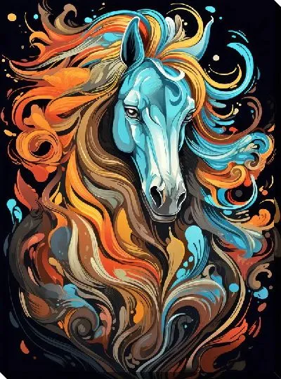 Картина маслом Лошадь №64