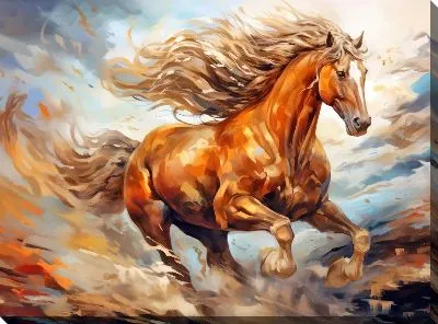 Картина маслом Лошадь №68