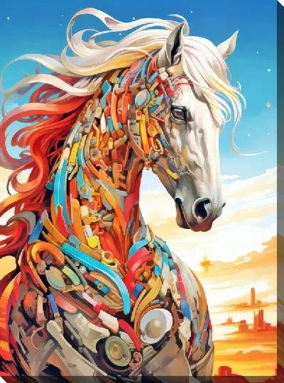 Картина маслом Лошадь №711