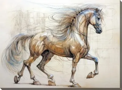 Картина маслом Лошадь №77