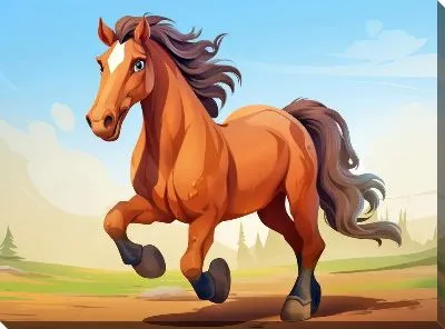 Картина маслом Лошадь №80