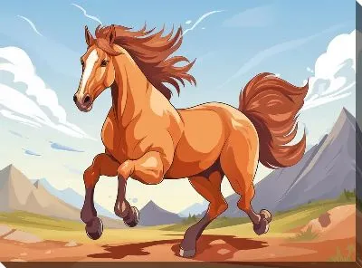 Картина маслом Лошадь №83