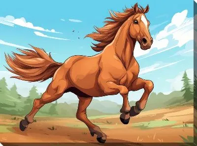 Картина маслом Лошадь №84