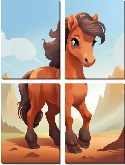 Модульная картина Лошадь №90