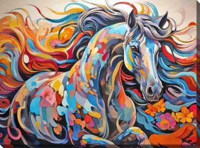 Картина маслом Лошадь №102