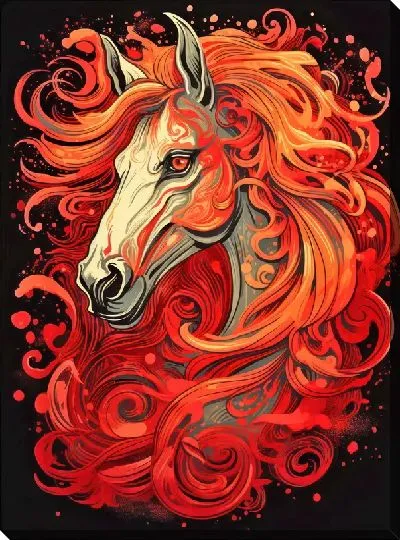 Картина маслом Лошадь №114