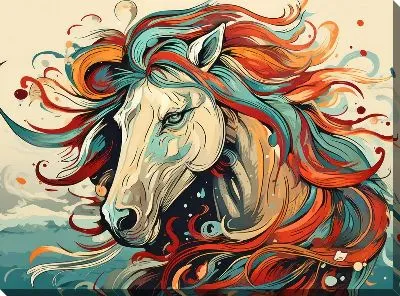 Картина маслом Лошадь №116