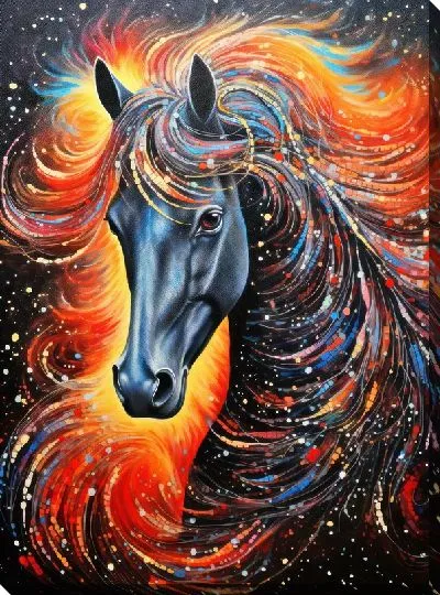 Картина маслом Лошадь №135