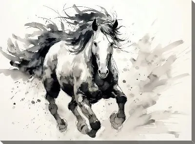 Картина маслом Лошадь №146