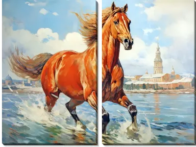 Модульная картина Лошадь №150
