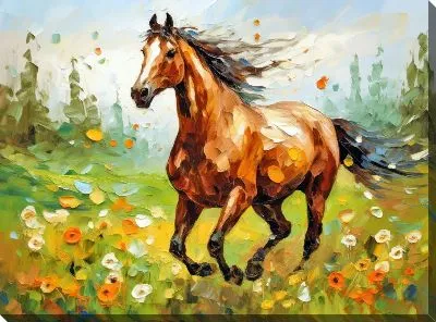 Картина маслом Лошадь №194