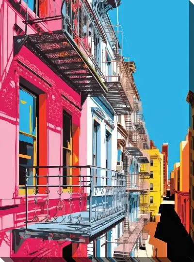 Картина маслом Балкон №4