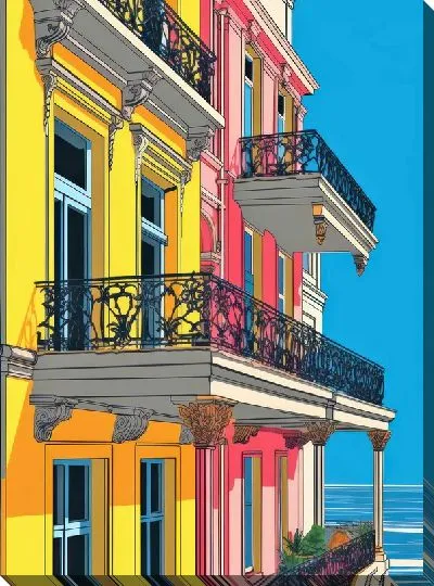 Картина маслом Балкон №6